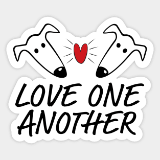 Two Greyhounds Love One Another Sticker